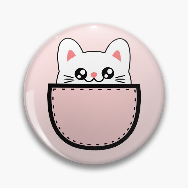 Item preview, Cute Kitten Anime Manga Cat sitting in a pocket designed and sold by xsylx.