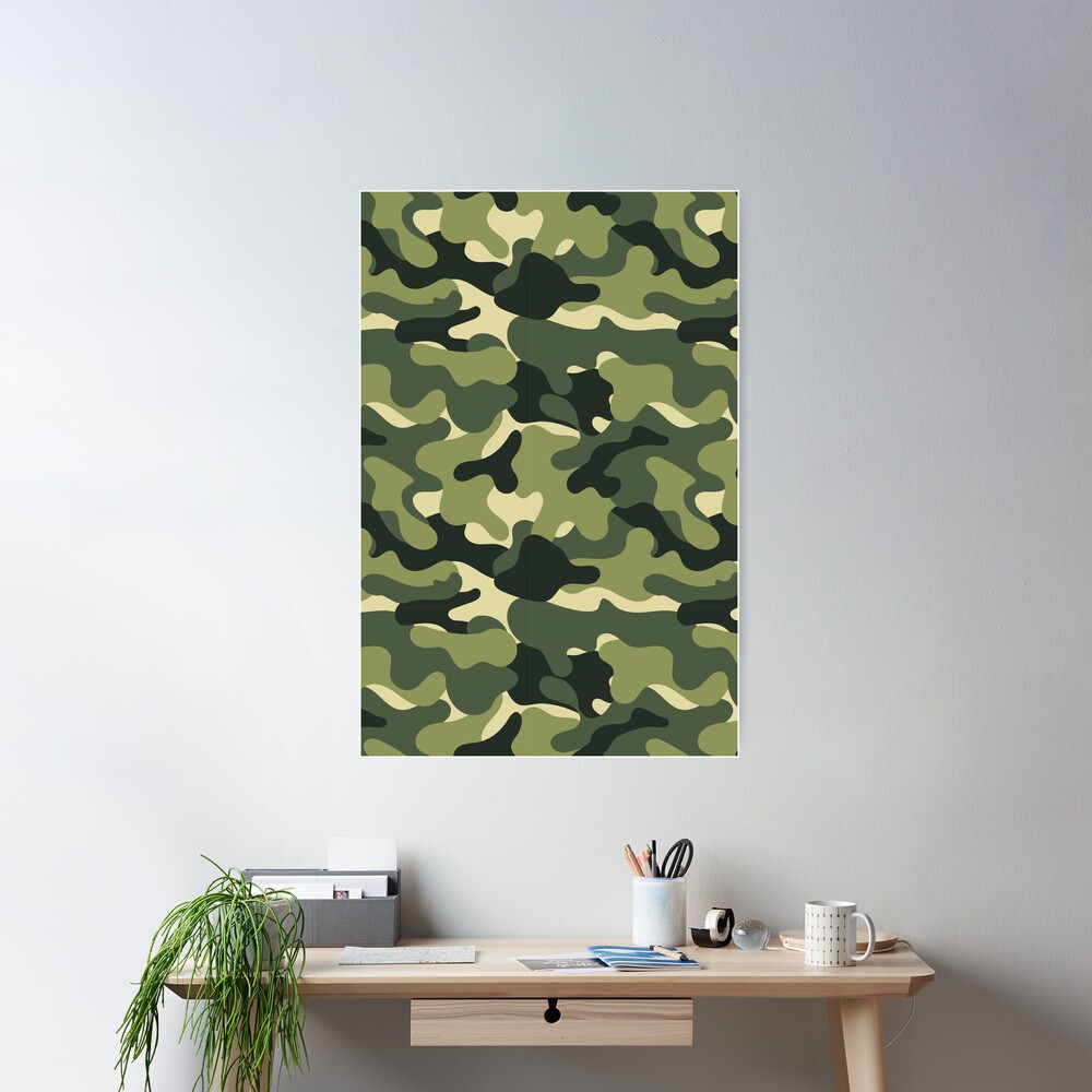 ARTCANVAS Army Green Camo Camouflage outlet Superhero Pattern Canvas Art Print