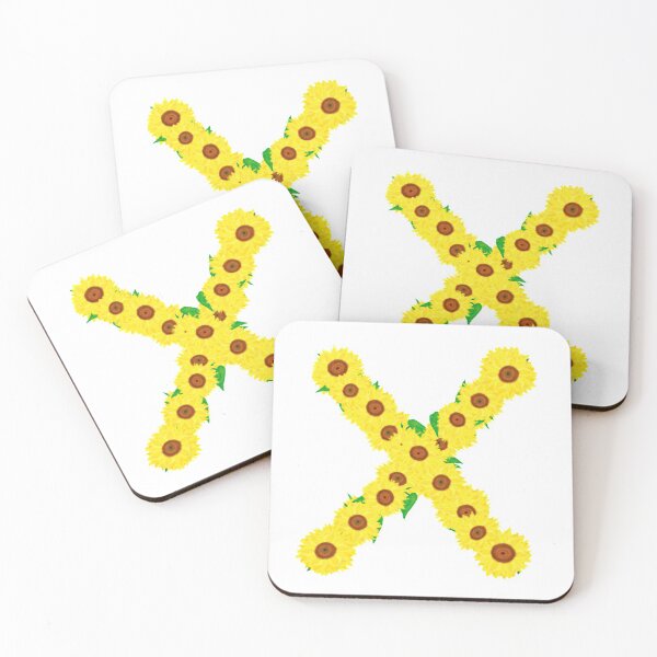 Item preview, Sunflowers Initial Letter X (White Background) designed and sold by ArtByLM.