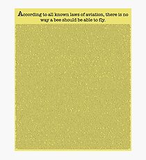 The Entire Bee Movie Script Photographic Print