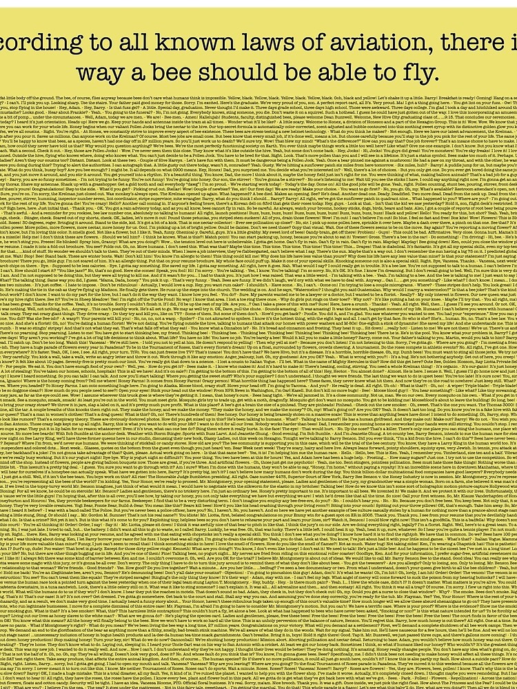 teh entire bee movie script