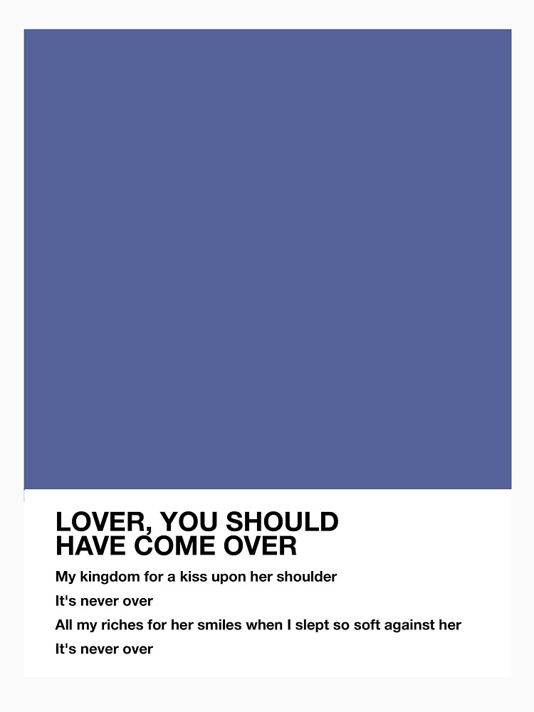 Discover Jeff Buckley Lover You Should Have Come Over Lyrics Pantone Classic T-Shirt