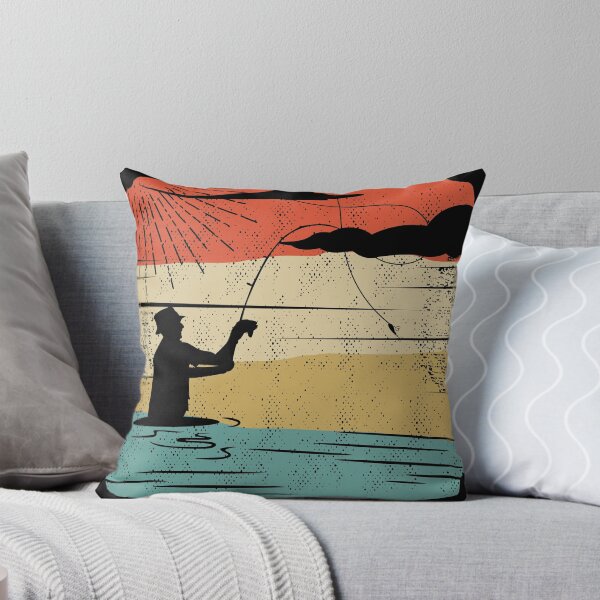 Item preview, Fly Fishing at Sunset | Cool Vintage Retro Distressed design product designed and sold by Lisbob.