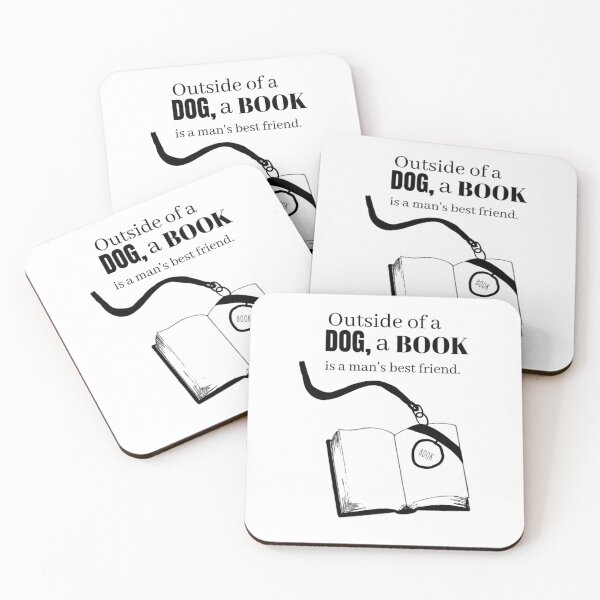 Item preview, Outside a dog, a book is a man's best friend designed and sold by Cobbwebski.
