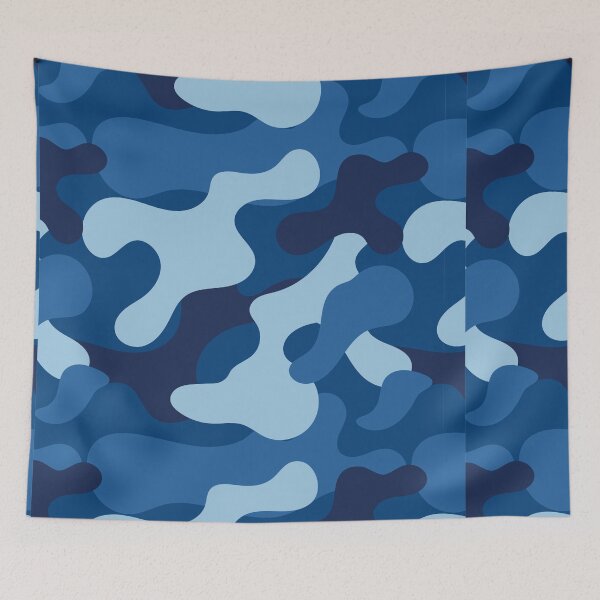 Item preview, Camouflage Pattern Navy Blue Military designed and sold by SuperFreshArt.