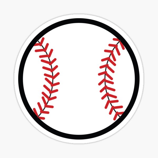 Simple Black and White Baseball Jersey Back Sticker for Sale by gary28