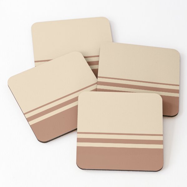 Item preview, Terra-cotta stripes on a cool cream background  designed and sold by PetaJaneHome.