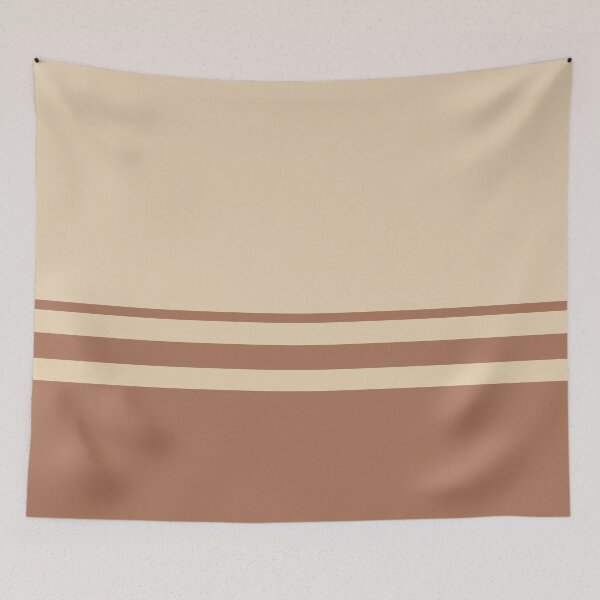 Item preview, Terra-cotta stripes on a cool cream background  designed and sold by PetaJaneHome.