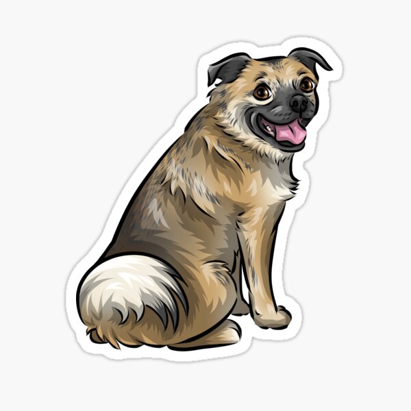 Vista previa del artículo con la obra « ¡Mira mi linda colección de perros! ¿Te apetece un retrato como este de tu mascota? Póngase en contacto en mi Facebook o Instagram», diseñado y vendido por shirinsart.