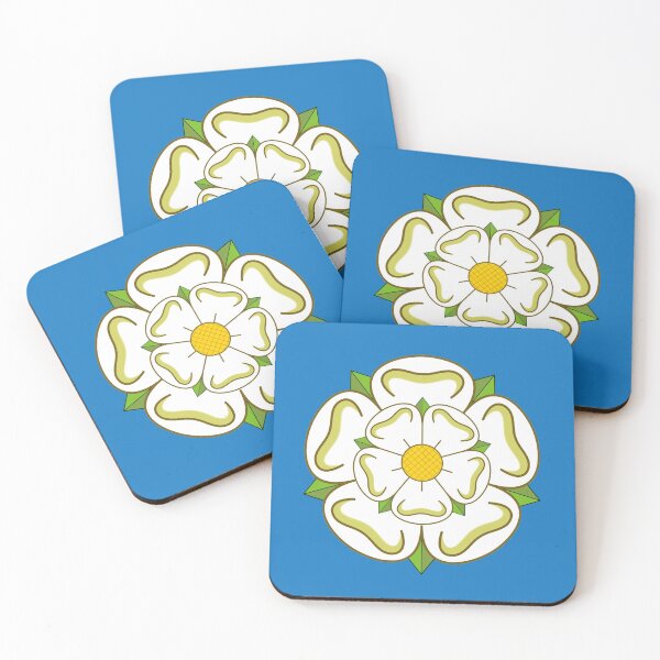 Item preview, Yorkshire Flag UK United Kingdom white rose on blue designed and sold by Dolphin Graphic.