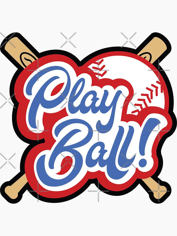 "Baseball Play Ball Logo" Sticker for Sale by gary28 Redbubble