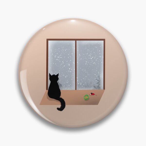 Cat looking at window Pin