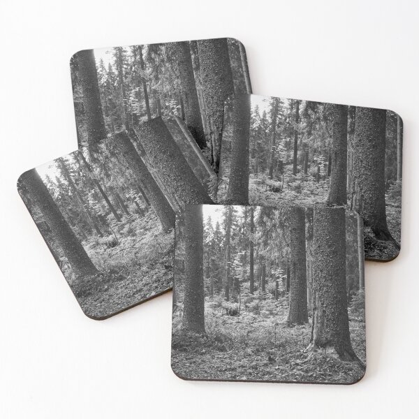 Item preview, Black woodpeckers forest in bw designed and sold by Jouko Lehto Photography.