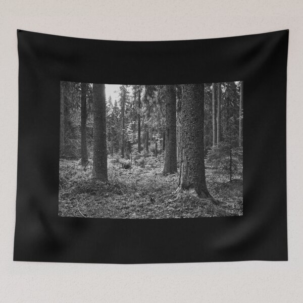 Item preview, Black woodpeckers forest in bw designed and sold by Jouko Lehto Photography.