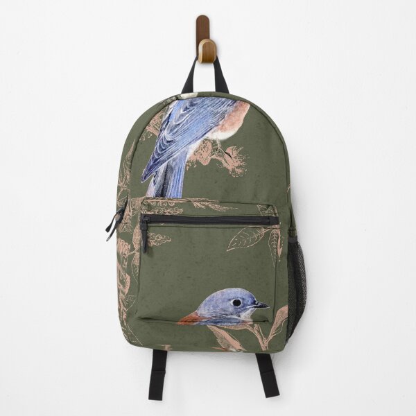 Item preview, Bluebird meets Flycatcher Bird Collage Oriental Inspired designed and sold by borednomad.