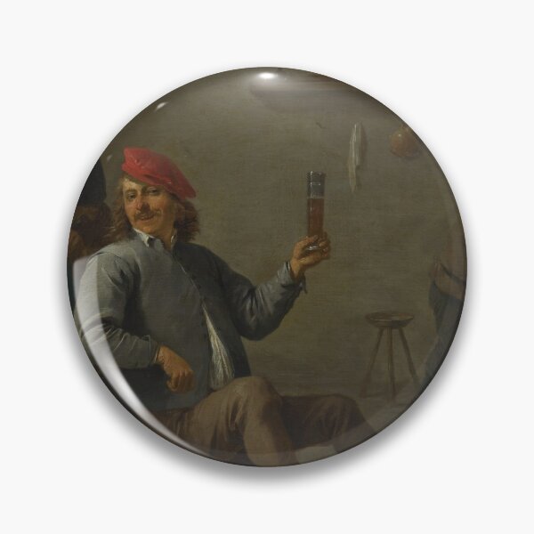 Item preview, David Teniers The Younger - A Man Holding A Glass And An Old Woman Lighting A Pipe designed and sold by artcenter.
