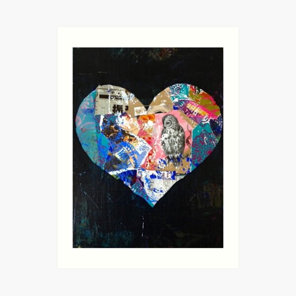 Beautiful Black Heart Art Print