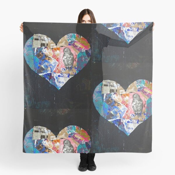 Beautiful Black Heart Scarf