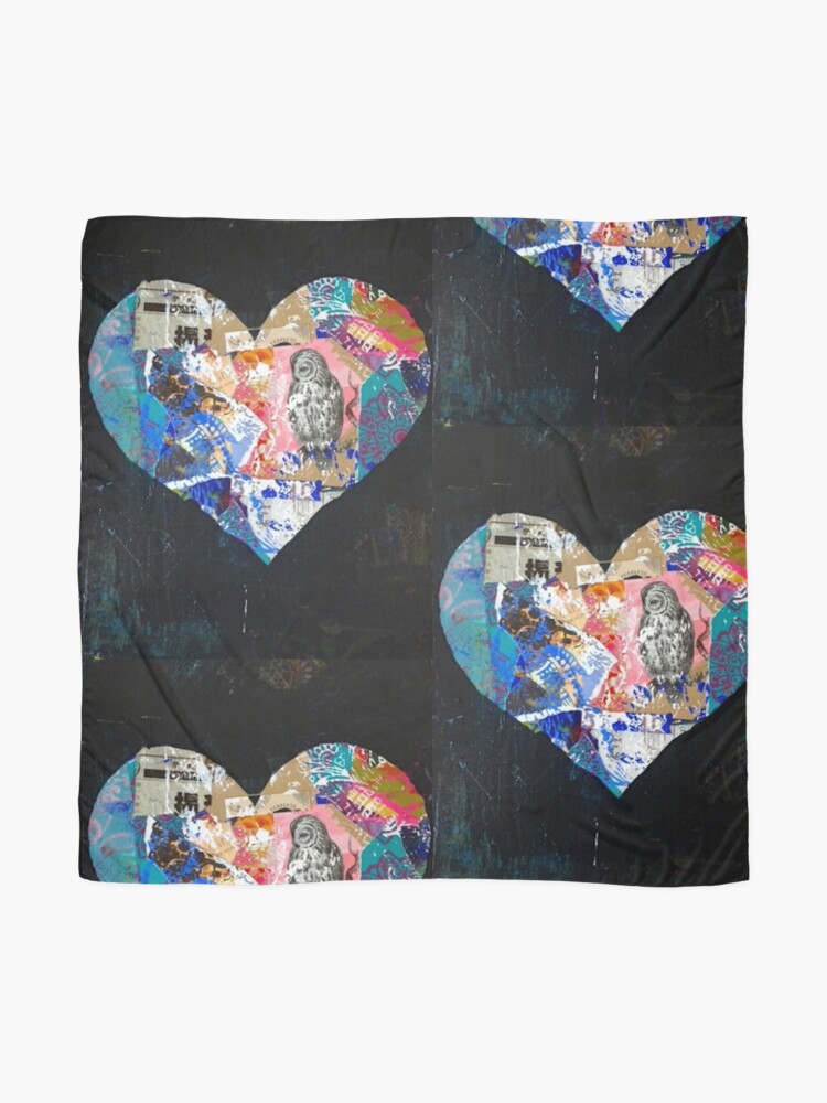 Alternate view of Beautiful Black Heart Scarf