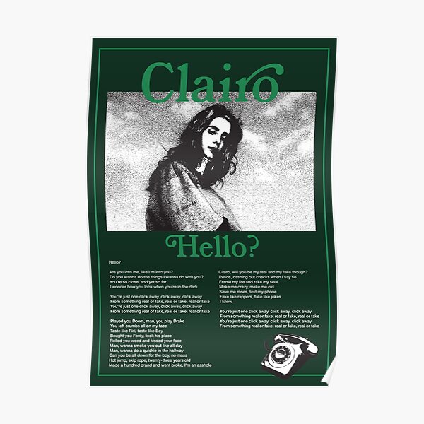 Clairo - Hello? Lyrics Poster