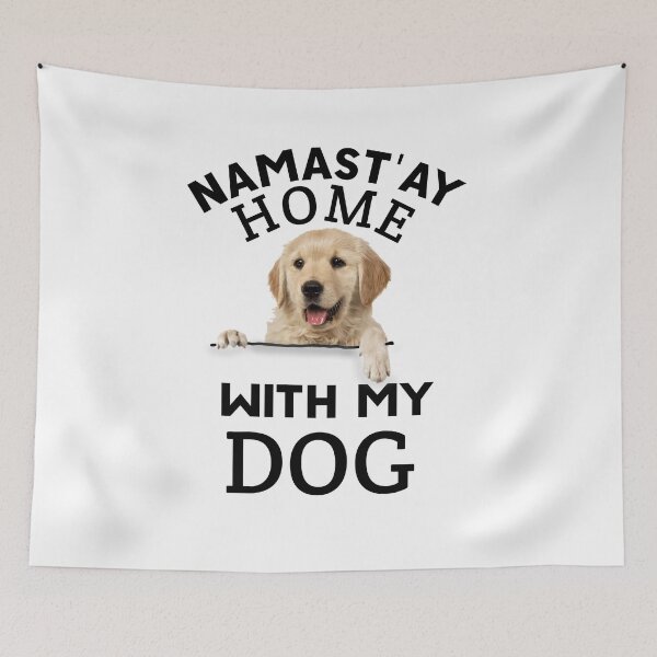Item preview,  Namast'ay home with my dog designed and sold by TopDesignArt.