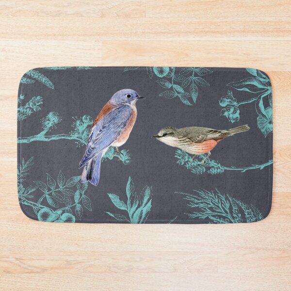 Item preview, Bluebird meets Flycatcher Bird Collage Print designed and sold by borednomad.