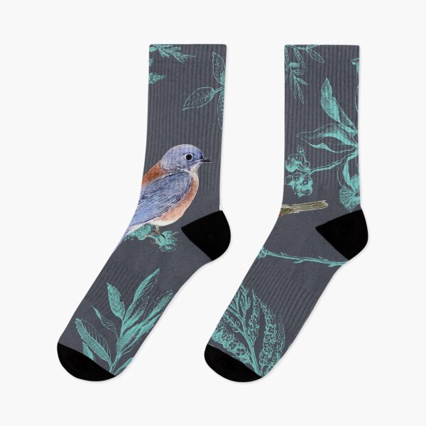 Item preview, Bluebird meets Flycatcher Bird Collage Print designed and sold by borednomad.