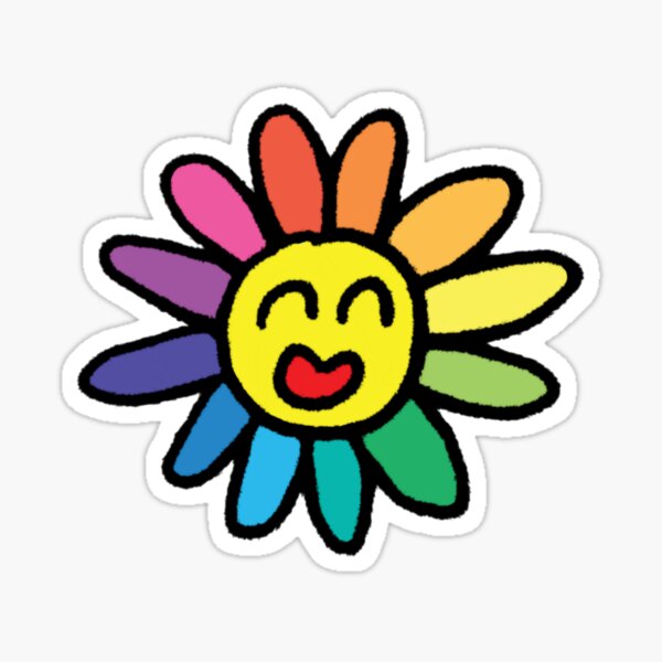 Custom Clear Stickers, Takashi Murakami Flower Stickers