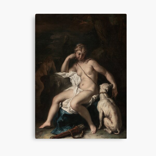 Diana and Her Dog - Sebastiano Ricci Canvas Print