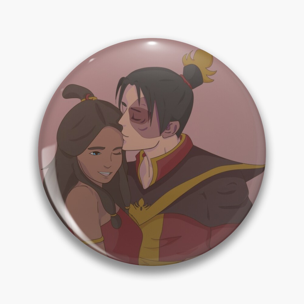 Zuko and Katara Forehead Kiss poster