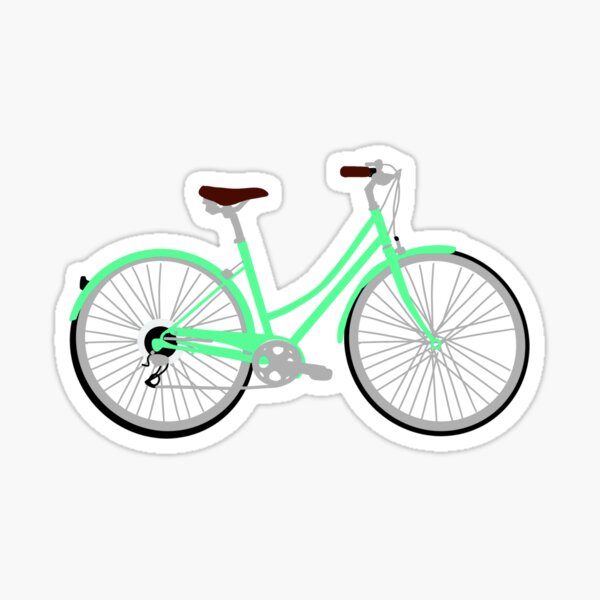 Bright Green Bike Sticker