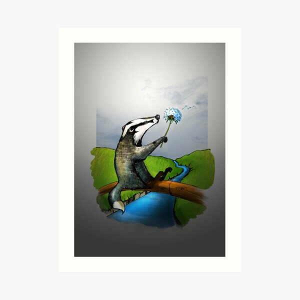 Bridget the Badger Art Print
