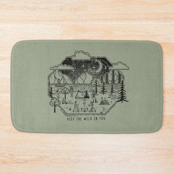 Item preview, Go Wild Camping Illustration designed and sold by swcreation.