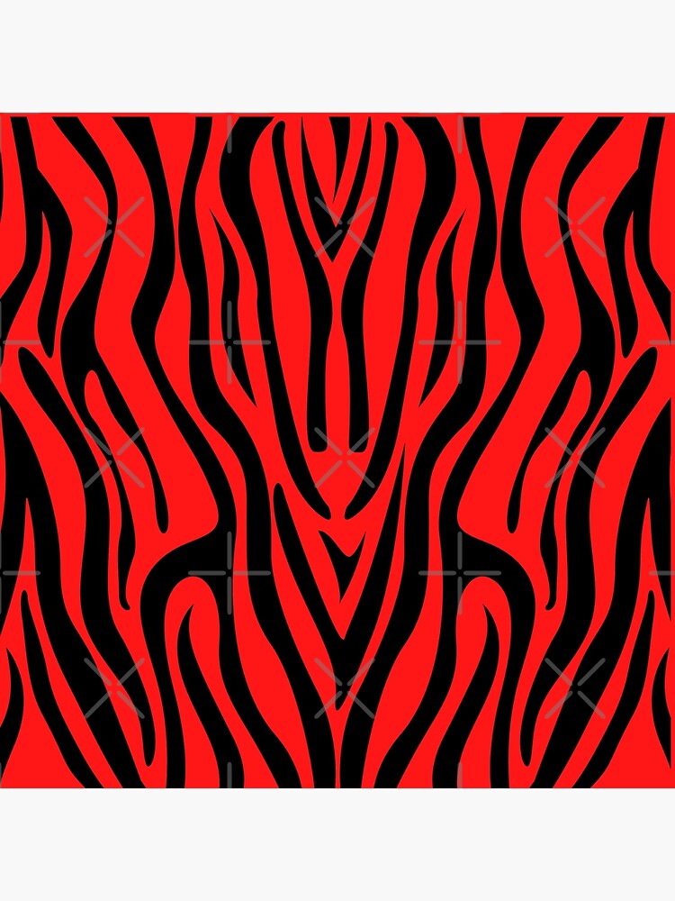 "Red and Black Zebra Print" Poster by mhicks23 Redbubble