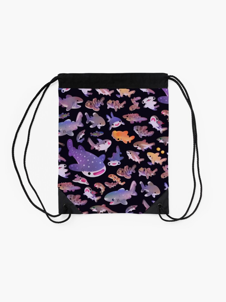 Alternate view of Shark day 2 Drawstring Bag