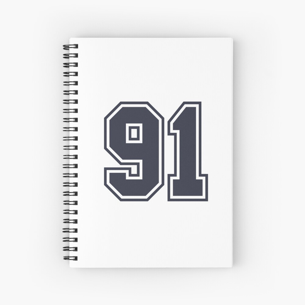 "91 Sports Number Ninety-One" Spiral Notebook for Sale by HelloFromAja ...