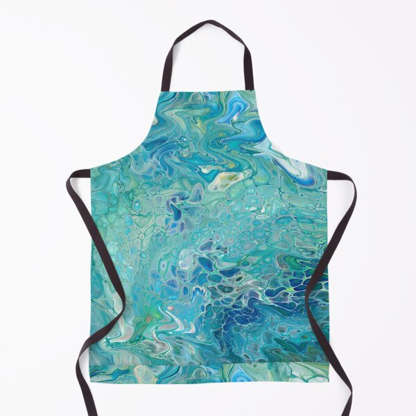 Item preview, Paint pour marbled turquoise blues designed and sold by kittyvdheuvel.