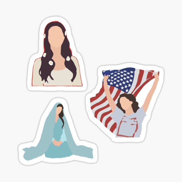 designed the queen herself, lana del rey stickers as part of my new va