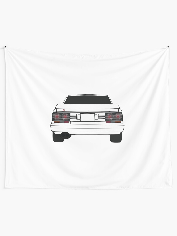 Nissan Skyline R31 Gts R Schwarz Wandbehang Von Automotiveart Redbubble
