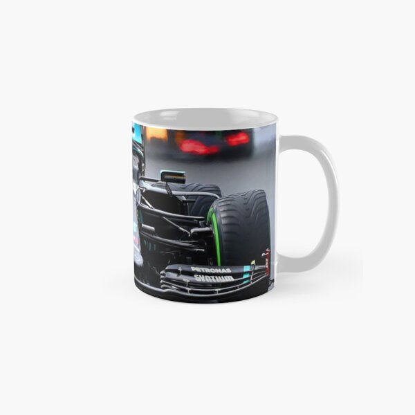 Lewis Hamilton in front of Lance Stroll and Max Verstappen during the start of the 2020 Hungarian Grand Prix Classic Mug
