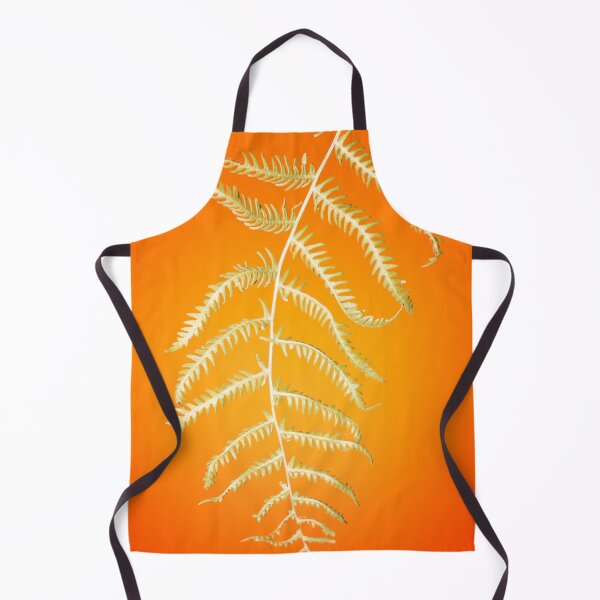 Item preview, Green Fern Leaf on Orange designed and sold by FOLK ART FUSION by heidiannemorris.