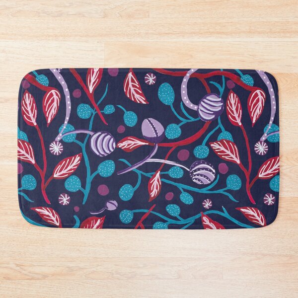 Item preview, Folk art gouache painting repeat pattern designed and sold by kittyvdheuvel.