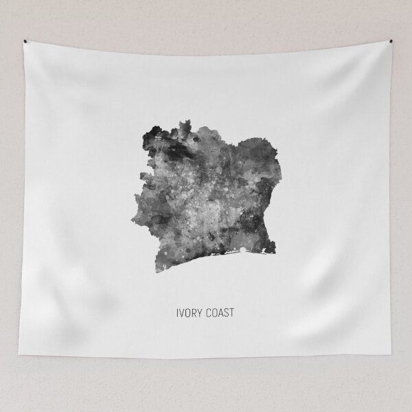 Item preview, Ivory Coast Watercolor Map designed and sold by ArtPrints.