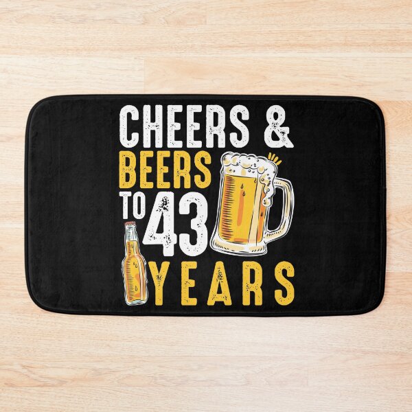 Item preview, 43rd Birthday Gifts Drinking Shirt for Men or Women - Cheers and Beers designed and sold by Orange Pieces.