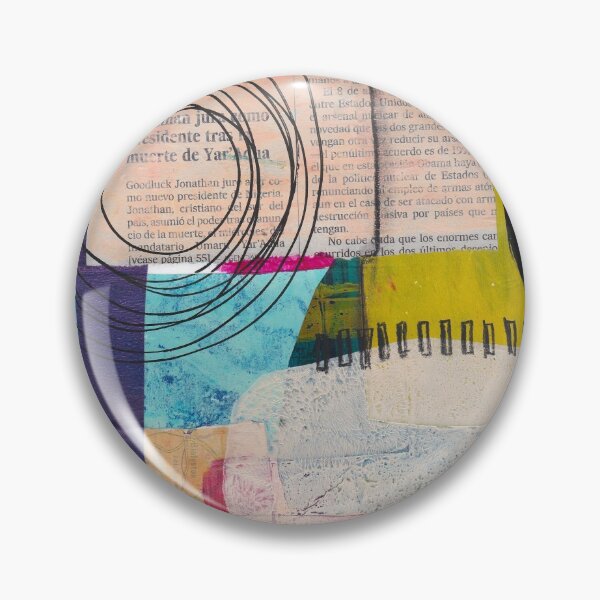 Item preview, Abstract colourful mixed media collage I designed and sold by kittyvdheuvel.
