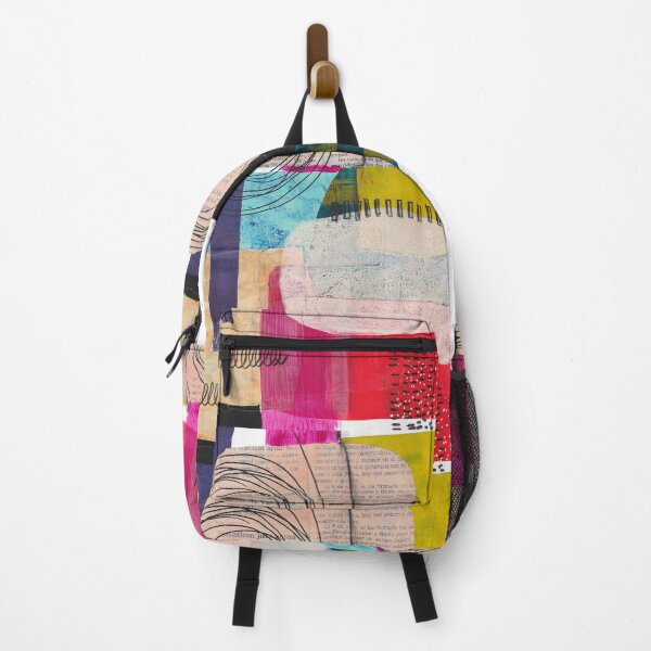 Item preview, Abstract colourful mixed media collage I designed and sold by kittyvdheuvel.