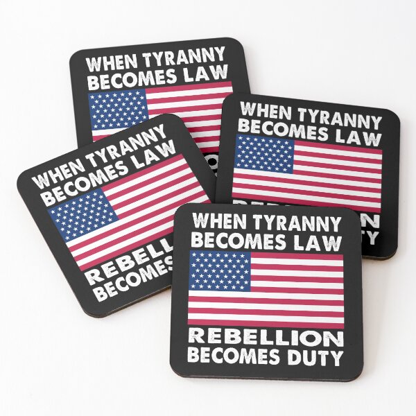 Item preview, When Tyranny becomes law rebellion becomes duty Vintage American Flag designed and sold by Kathrine2302.