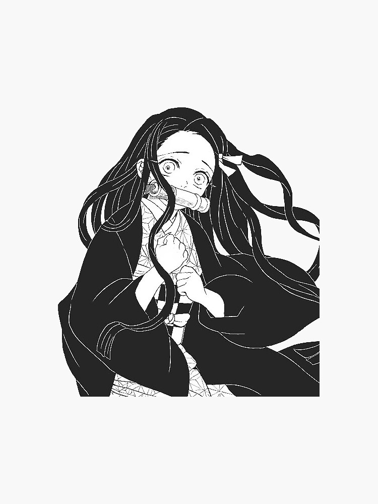 Demon Slayer Nezuko Kamado Manga Cap Sticker Sticker By Astriduwu Redbubble