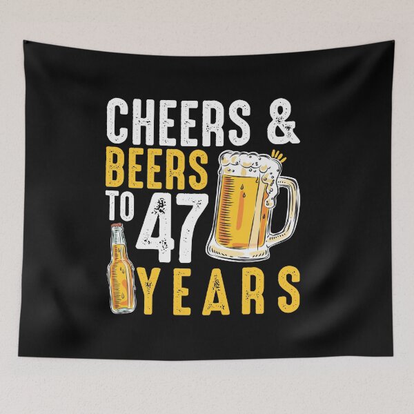 Item preview, 47th Birthday Gifts Drinking Shirt for Men or Women - Cheers and Beers designed and sold by Orange Pieces.