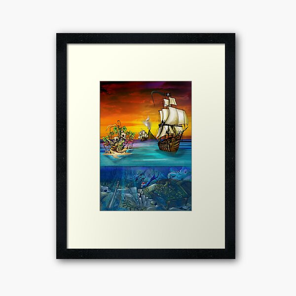 The Pirate Seas Framed Art Print